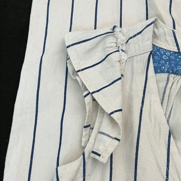 Anthropologie Navy and Cream Striped Jumpsuit - Picture 6 of 15